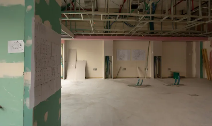Commercial remodeling in Los Angeles with interior buildout, drywall installation, electrical preparation, and business renovation work